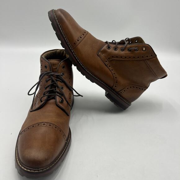 Florsheim Estabrook Cap Toe Boot Ankle high SIZE 11.5D TAN Leather. 14196-222 main image 7